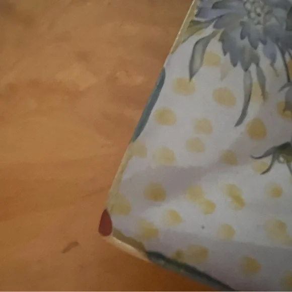 Mackenzie Childs Torquay Frank & Mustard Roses Square Platter - Picture 7 of 13